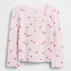 Pointelle-henley-top for Baby og Småbarn