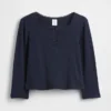 Pointelle-henley-top for Baby og Småbarn