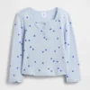 Pointelle-henley-top for Baby og Småbarn
