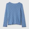 Pointelle-henley-top for Baby og Småbarn