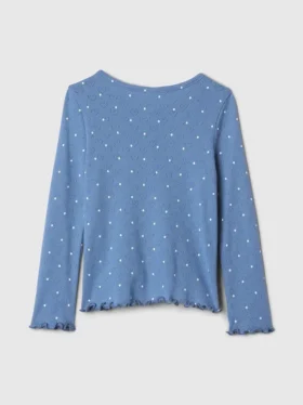 Pointelle-henley-top for Baby og Småbarn