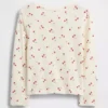 Pointelle-henley-top for Baby og Småbarn