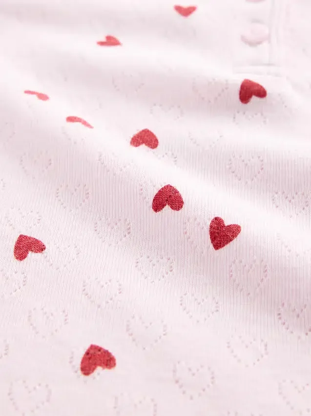 Pointelle-henley-top for Baby og Småbarn