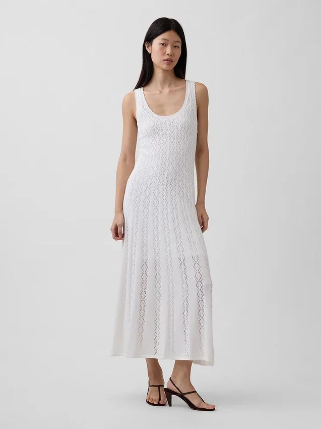 Pointelle-maxidress