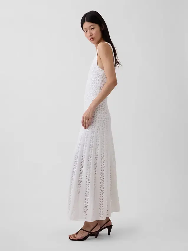 Pointelle-maxidress