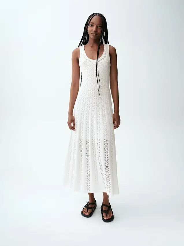 Pointelle-maxidress