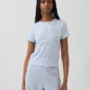 Pointelle-pyjamas-T-skjorte