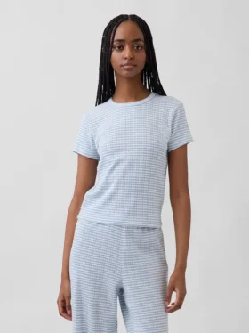 Pointelle-pyjamas-T-skjorte