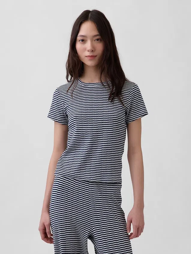 Pointelle-pyjamas-T-skjorte