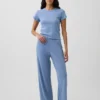 Pointelle-pyjamas-T-skjorte