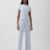 Pointelle-pyjamas-T-skjorte
