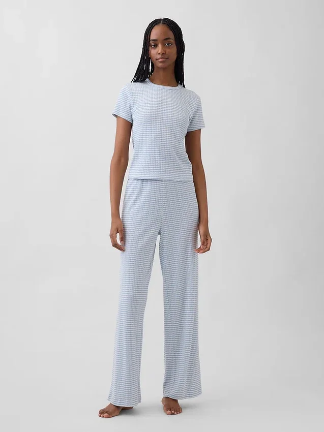 Pointelle-pyjamas-T-skjorte