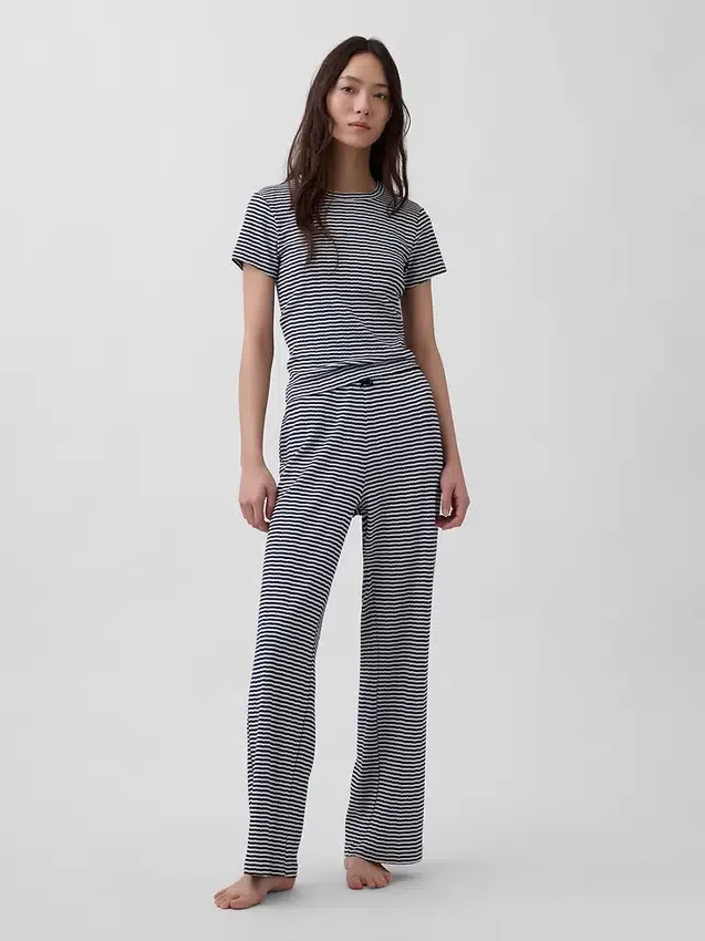 Pointelle-pyjamas-T-skjorte