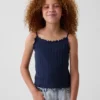 Pointelle-ribbet cami-top for barn