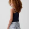 Pointelle-ribbet cami-top for barn