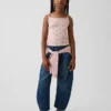 Pointelle-ribbet cami-top for barn