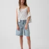 Pointelle-ribbet cami-top for barn