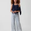 Pointelle-ribbet cami-top for barn