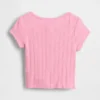 Pointelle-ribbet topp for Baby og Småbarn