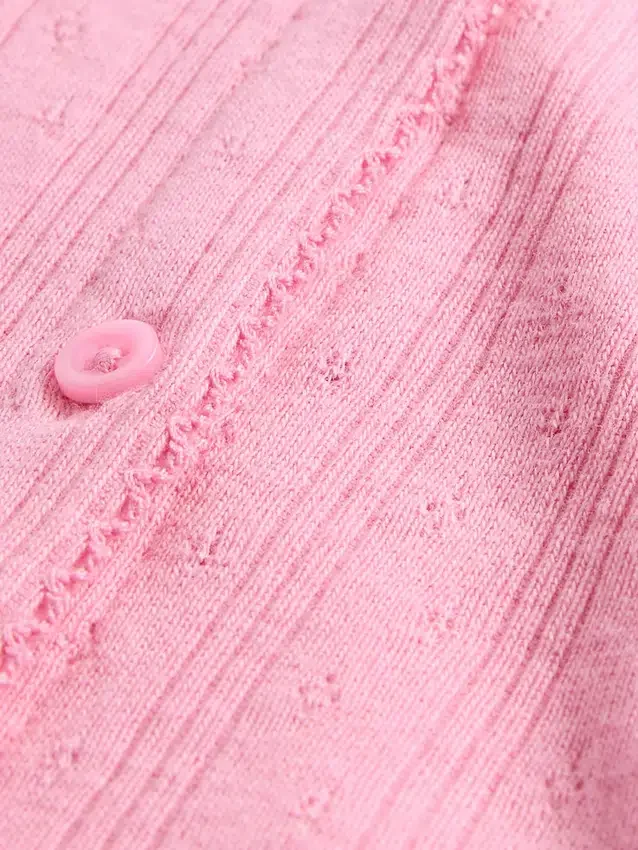 Pointelle-ribbet topp for Baby og Småbarn