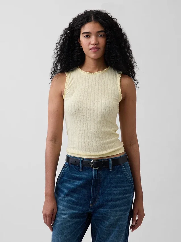 Pointelle-tanktop