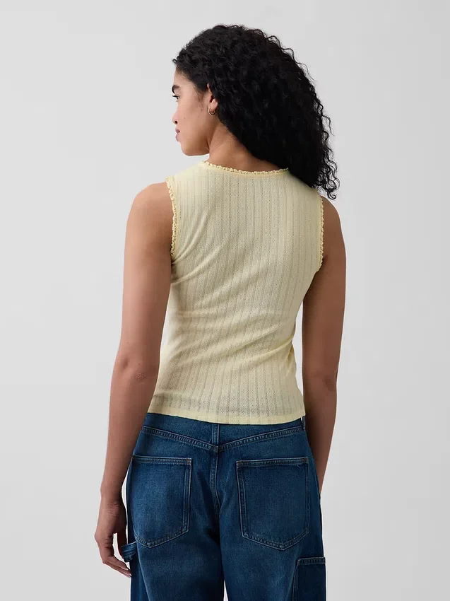 Pointelle-tanktop