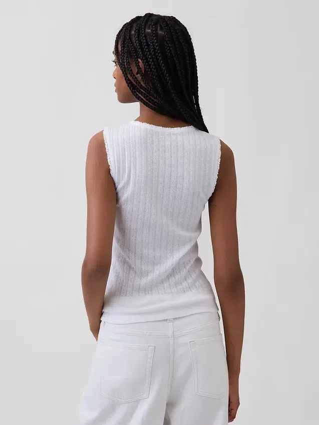 Pointelle-tanktop