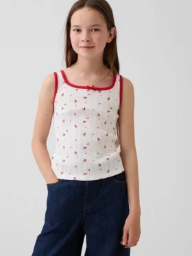 Pointelle-tanktop for barn