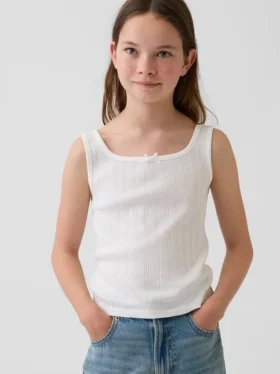 Pointelle-tanktop for barn