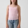 Pointelle-tanktop for barn