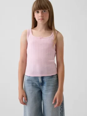 Pointelle-tanktop for barn