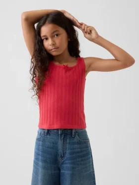 Pointelle-tanktop for barn