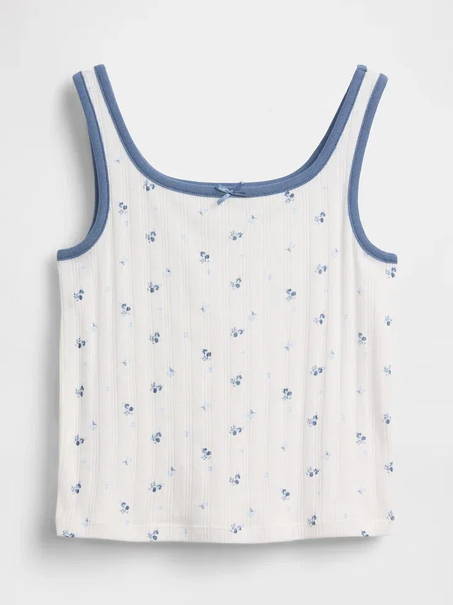 Pointelle-tanktop for barn