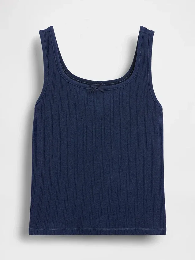 Pointelle-tanktop for barn