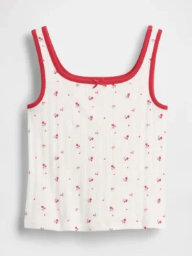 Pointelle-tanktop for barn