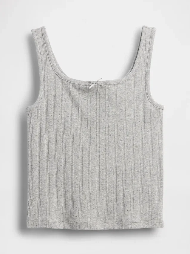 Pointelle-tanktop for barn