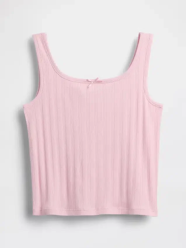 Pointelle-tanktop for barn