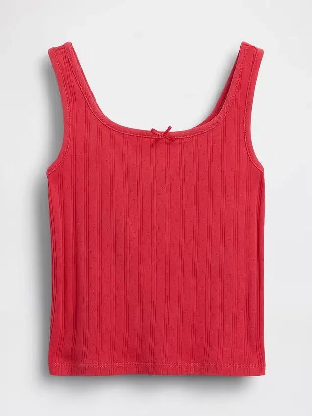 Pointelle-tanktop for barn