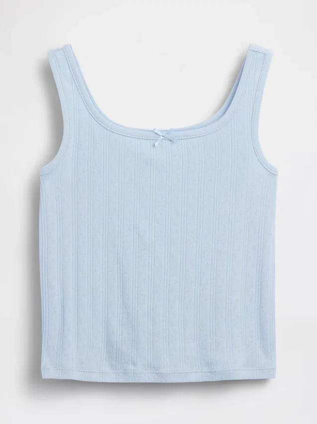 Pointelle-tanktop for barn