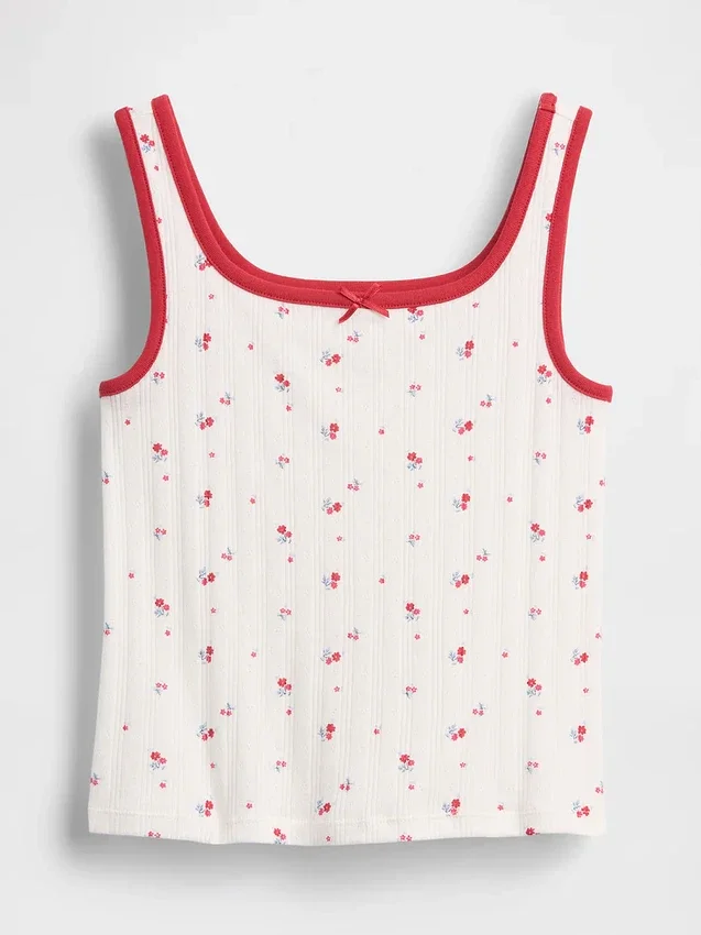 Pointelle-tanktop for barn