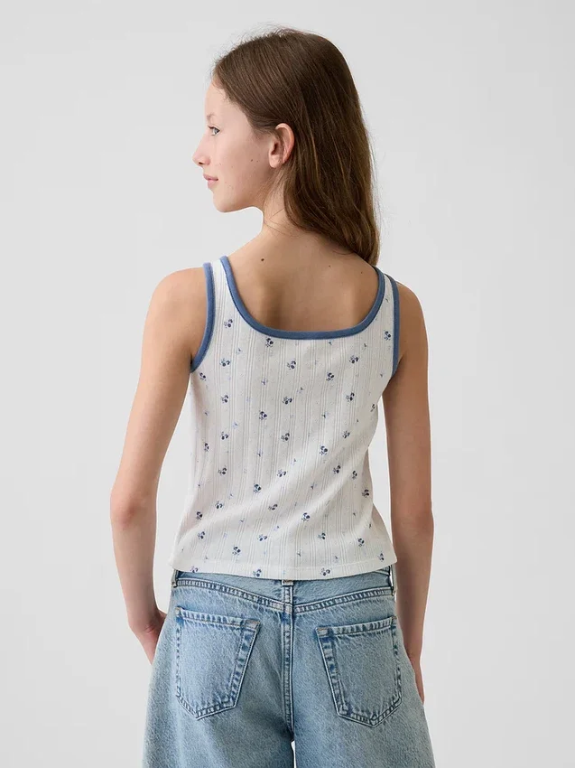 Pointelle-tanktop for barn