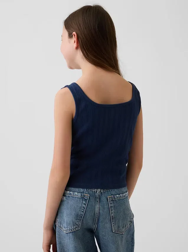 Pointelle-tanktop for barn