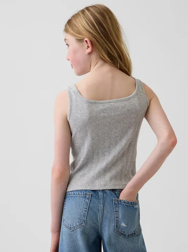 Pointelle-tanktop for barn