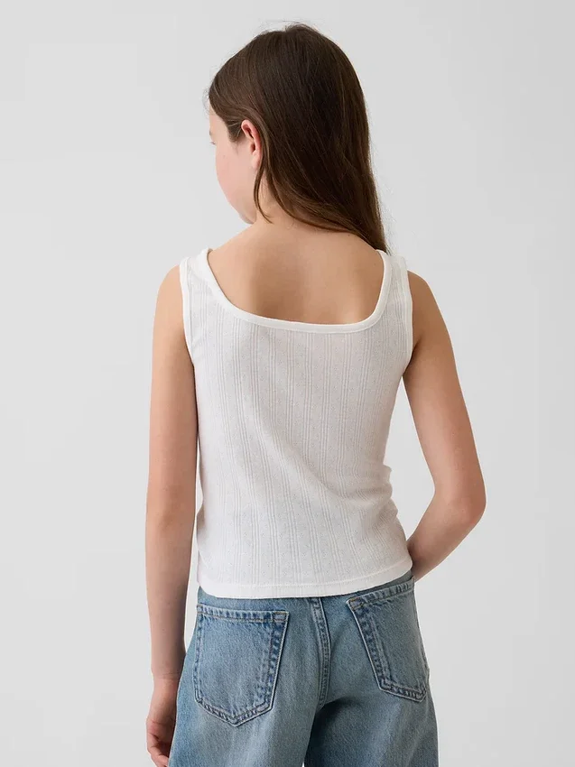 Pointelle-tanktop for barn