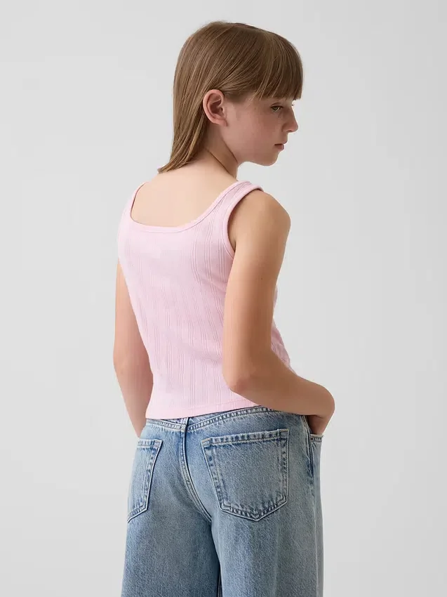 Pointelle-tanktop for barn