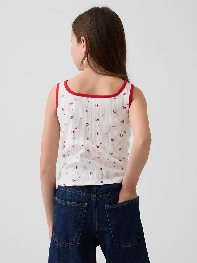 Pointelle-tanktop for barn