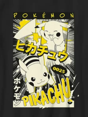 Pokémon Pikachu-manga-T-skjorte for barn