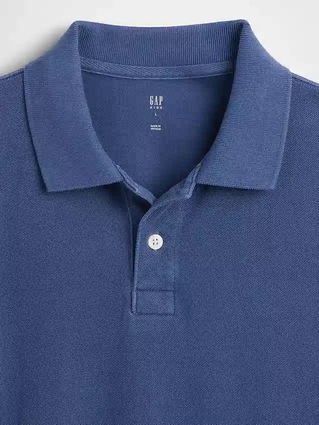 Polo-skjorte i piqué for barn