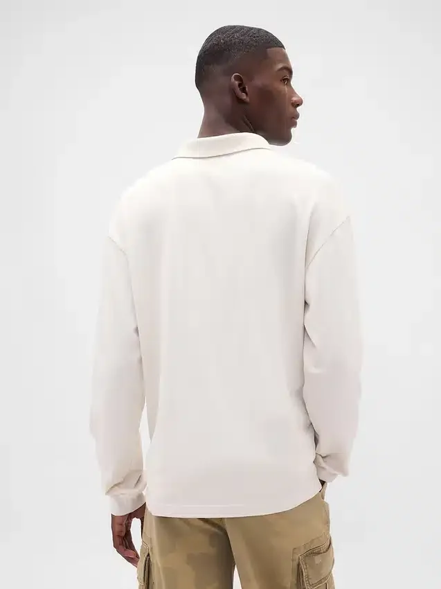 Polo-skjorte i tykk jersey