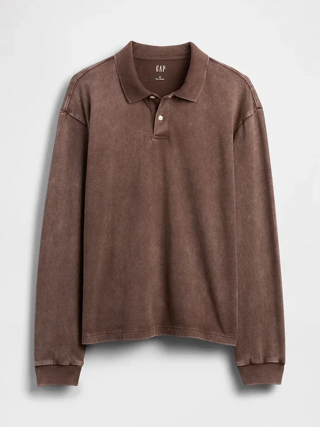 Polo-skjorte i tykk jersey